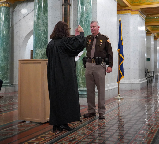 Sheriff being sworn in